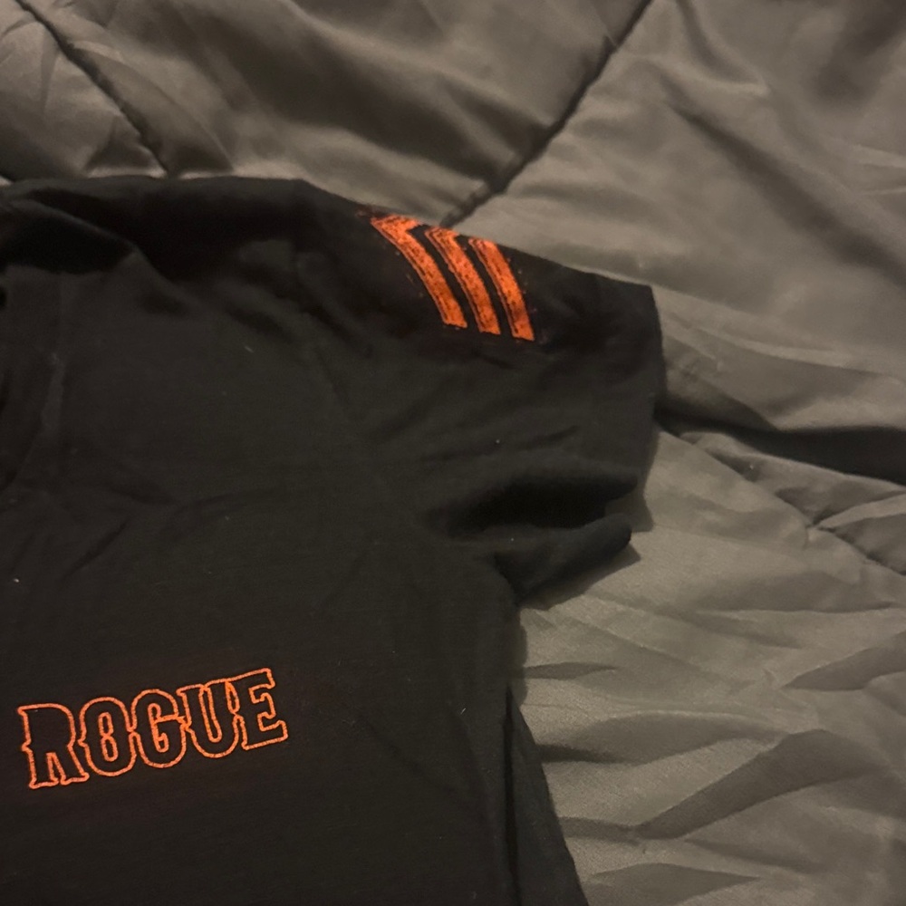 Rogue Black Tee with Bold Orange Accents - Picture 2 of 4